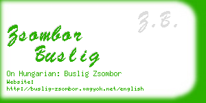 zsombor buslig business card